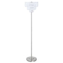 Anya Metal Base Floor Lamp Chrome and Crystal - NY Furniture Direct (NY)