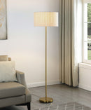 Ramiro Drum Shade Floor Lamp Gold - NY Furniture Direct (NY)