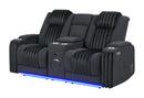 U8000 Pwr Console Rec Loveseat with PHR, LED and Speaker