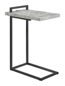 Maxwell C-shaped Accent Table Cement and Gunmetal - NY Furniture Direct (NY)