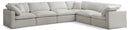 Plush Cream Velvet Standard Cloud Modular Sectional