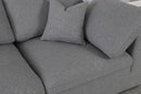 Serene Grey Linen Fabric Deluxe Cloud Modular Sofa