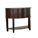 Diane 2-drawer Demilune Shape Console Table Cappuccino - NY Furniture Direct (NY)