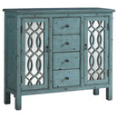 Rue 4-drawer Accent Cabinet Antique Blue - NY Furniture Direct (NY)