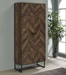 Carolyn 2-door Accent Cabinet Rustic Oak and Gunmetal - NY Furniture Direct (NY)