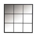 Quetzal Square Window Pane Wall Mirror Black - NY Furniture Direct (NY)