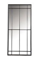 Annetta Rectangular Window Pane Wall Mirror Black - NY Furniture Direct (NY)
