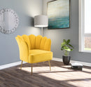 Jester Yellow Velvet Accent Chair