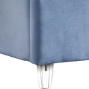 Candace Sky Blue Velvet King Bed