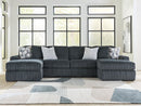 Midnight-Madness Double Chaise 3-Piece Sectional - NY Furniture Direct (NY)