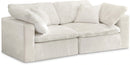 Cozy Cream Velvet Cloud Modular Sofa