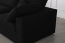Serene Black Linen Fabric Deluxe Cloud Modular Sofa