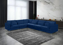 Julia Navy Velvet Modular Sectional (6 Boxes)