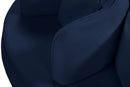 Circlet Navy Velvet Round Sofa Settee