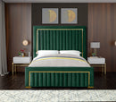 Dolce Green Velvet Queen Bed (3 Boxes)