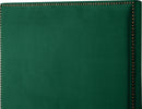 Harlie Green Velvet Twin Bed