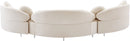 Vivacious Cream Velvet 3pc. Sectional (3 Boxes)