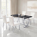 Horley 60" Dining Table, Silver Frame