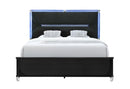 Lando Black Bed with Continuous LED