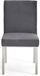 Opal Grey Velvet Dining Chair