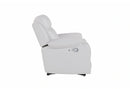 U6026 Blanche White Glider Recliner with LED