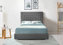 Nora Grey Velvet King Bed