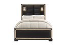 Blake Black Bed with Lamps
