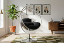 Luna Black Durable Fabric Acrylic Swing Chair