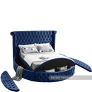 Luxus Navy Velvet Full Bed (3 Boxes)