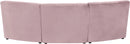 Limitless Pink Velvet 3pc. Modular Sectional