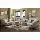 Chelmsford Beige Fabric & Antique Taupe Sofa w/5 Pillows - NY Furniture Direct (NY)