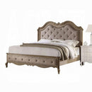 Chelmsford Beige Fabric & Antique Taupe Eastern King Bed - NY Furniture Direct (NY)