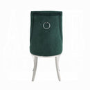 Dekel Green Fabric & Stainless Steel Side Chair - NY Furniture Direct (NY)