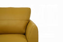 Valeria Mustard Leather Sofa - NY Furniture Direct (NY)