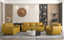 Valeria Mustard Leather Sofa - NY Furniture Direct (NY)