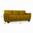 Valeria Mustard Leather Sofa - NY Furniture Direct (NY)
