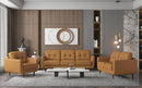 Radwan Camel Leather Sofa - NY Furniture Direct (NY)