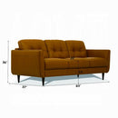 Radwan Camel Leather Sofa - NY Furniture Direct (NY)