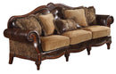 Acme Dreena Traditional Bonded Leather and Chenille Sofa 05495 - NY Furniture Direct (NY)