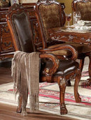 Acme Dresden Pedestal Dining Arm Chairs in Brown Cherry Oak 12154 (Set of 2) - NY Furniture Direct (NY)