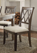Acme Furniture Claudia Side Chair in Beige and Brown (Set of 2) 71717 - NY Furniture Direct (NY)