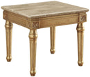 Acme Furniture Daesha End Table in Marble/Antique Gold 81717 - NY Furniture Direct (NY)