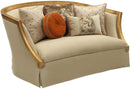 Acme Furniture Daesha Loveseat in Tan Flannel & Antique Gold 50836 - NY Furniture Direct (NY)