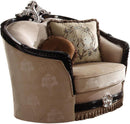 Acme Furniture Ernestine Chair with 2 Pillows in Tan and Black 52112 - NY Furniture Direct (NY)