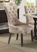 Acme Furniture Gerardo Upholstered Arm Chair in Beige and Espresso (Set of 2) 60823 - NY Furniture Direct (NY)