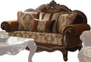 Acme Furniture Jardena Loveseat with 4 Pillows in Cherry Oak 50656 - NY Furniture Direct (NY)