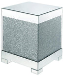Acme Furniture Mallika End Table in Mirrored/Crystals 87912 - NY Furniture Direct (NY)