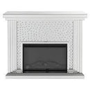 Acme Furniture Nysa Fireplace in Mirrored & Faux Crystals 90204 - NY Furniture Direct (NY)