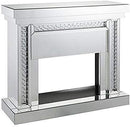 Acme Furniture Nysa Fireplace in Mirrored & Faux Crystals 90272 - NY Furniture Direct (NY)