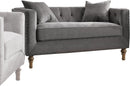 Acme Furniture Sidonia Loveseat in Gray Velvet 53581 - NY Furniture Direct (NY)